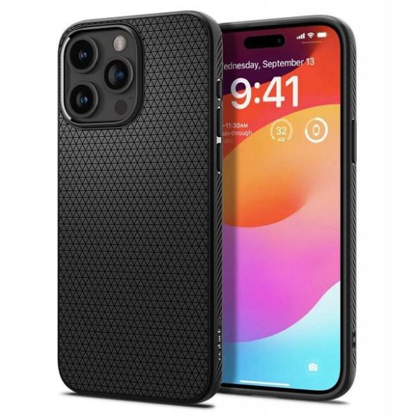 SPIGEN Liquid Air tok iPhone 15 PRO matt fekete