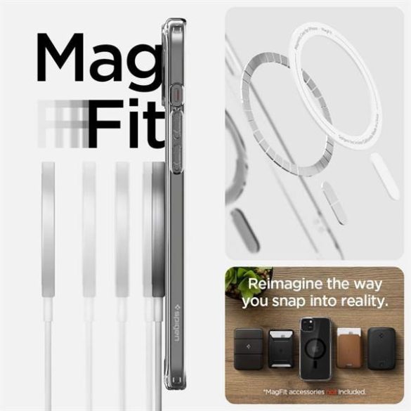 SPIGEN Ultra Hybrid Mag Magsafe kompatibilis iPhone 15 fekete tok