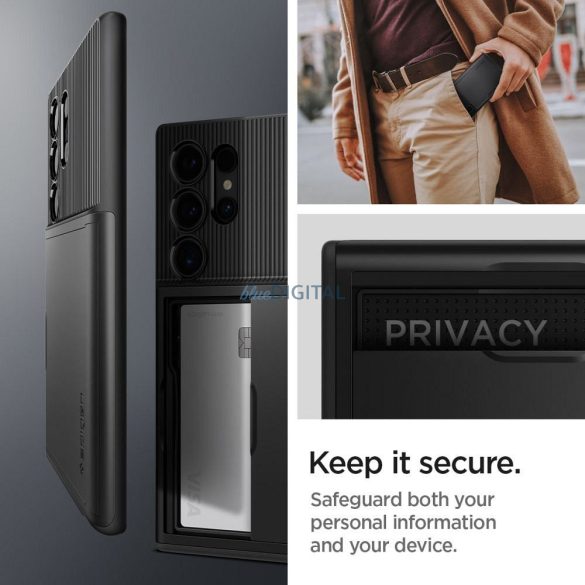 Spigen Slim Armor tok SAMSUNG S24 Ultra fekete