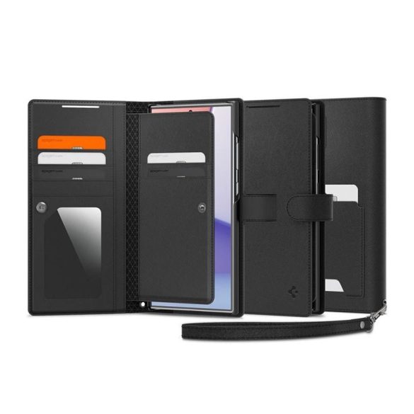 SPIGEN Wallet S PLUS könyvtok Samsung S24 Ultra fekete