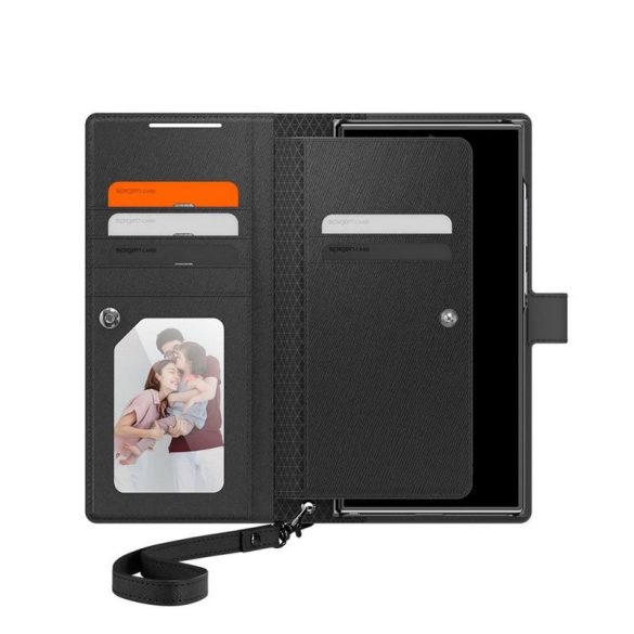 SPIGEN Wallet S PLUS könyvtok Samsung S24 Ultra fekete