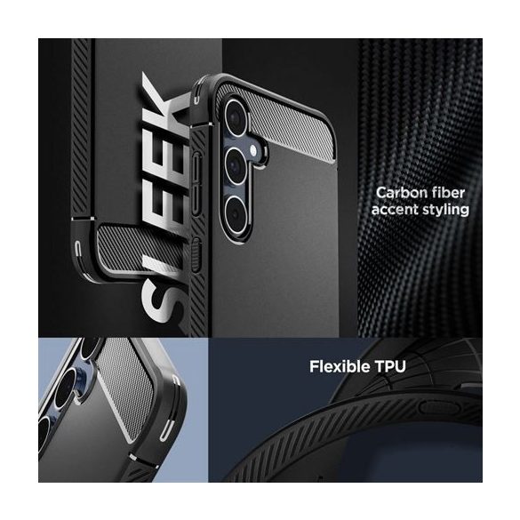 Spigen Rugged Armor tok Samsung Galaxy A55 5G - matt fekete