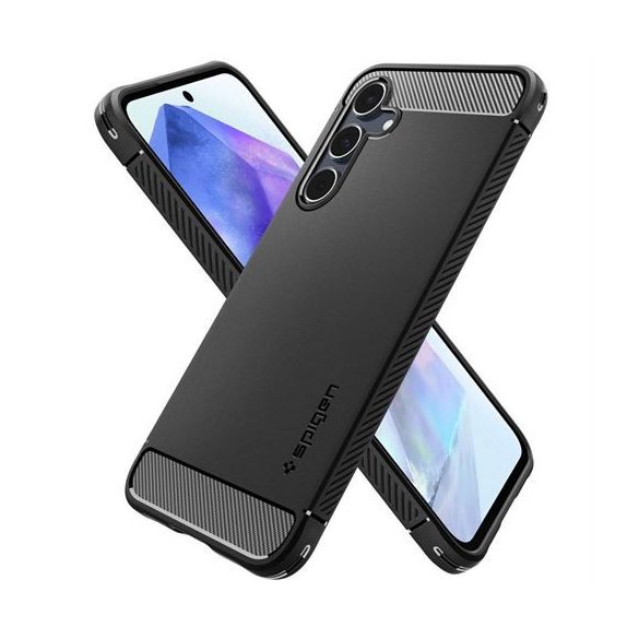 Spigen Rugged Armor tok Samsung Galaxy A55 5G - matt fekete