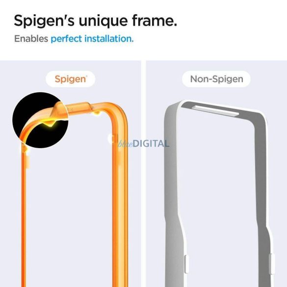 Spigen ALM GLAS.TR edzett üveg felhelyezést segítő kerettel Samsung Galaxy A55 5G - 2 db