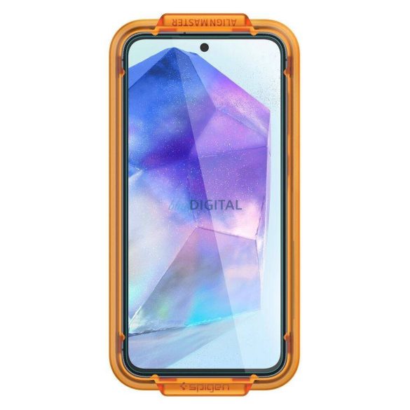 Spigen ALM GLAS.TR edzett üveg felhelyezést segítő kerettel Samsung Galaxy A55 5G - 2 db