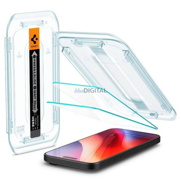 Spigen Glas.tR ”EZ FIT” üvegfólia felhelyezést segítő kerettel iPhone 16 Pro Max (2 db)