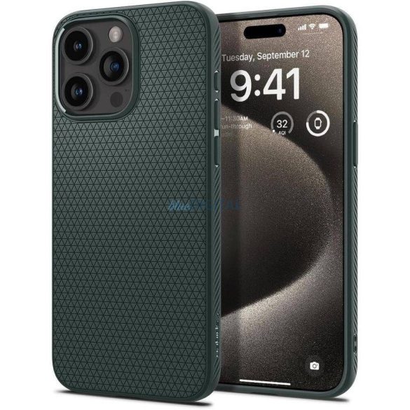 Spigen Liquid Air tok iPhone 16 Pro Max - sötétzöld