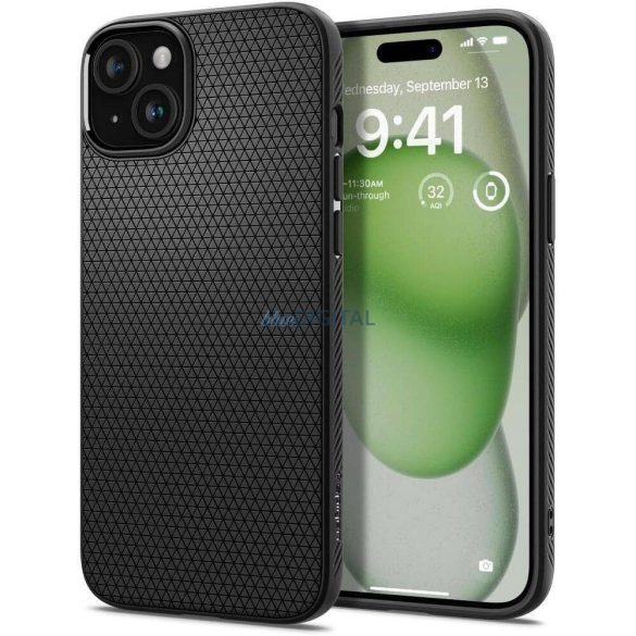 Spigen Liquid Air tok iPhone 16 Plus - fekete