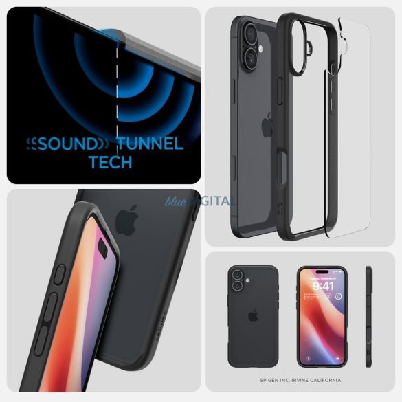 Spigen Ultra Hybrid tok iPhone 16 Plus - fekete