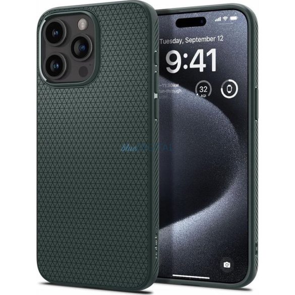 Spigen Liquid Air tok iPhone 16 Pro - sötétzöld