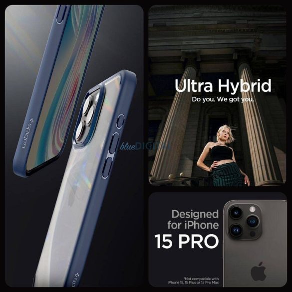 Spigen Ultra Hybrid tok iPhone 16 Pro - tengerészkék