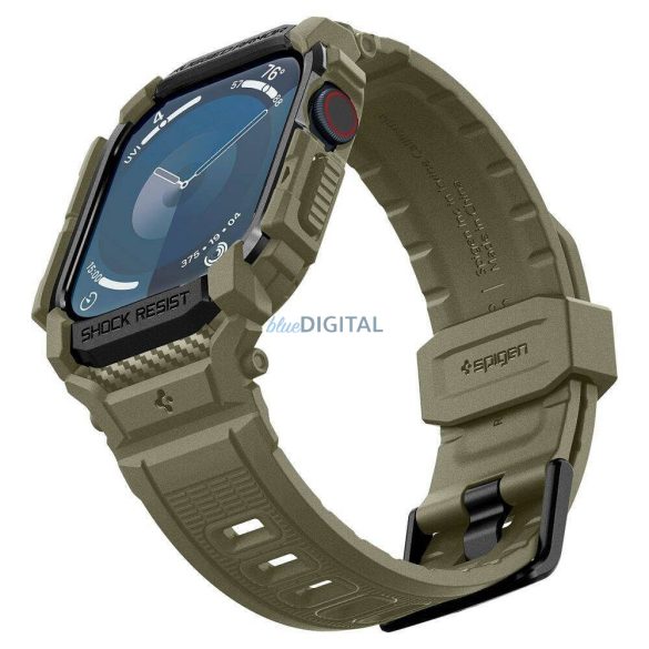 Spigen Rugged Armor "Pro" tok Apple Watch 10 46mm - olívazöld