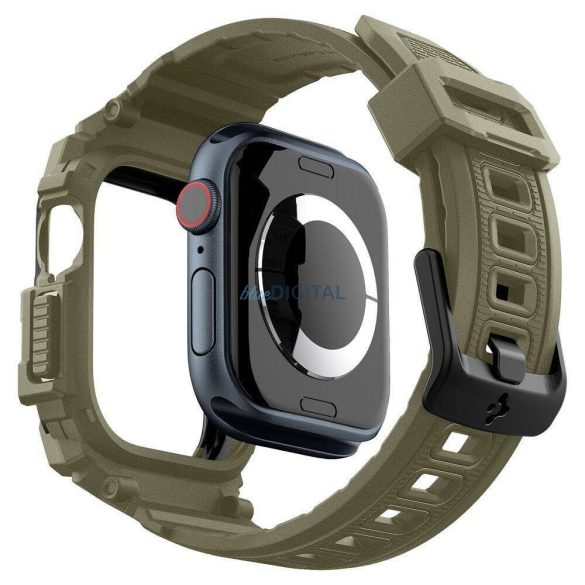 Spigen Rugged Armor "Pro" tok Apple Watch 10 46mm - olívazöld