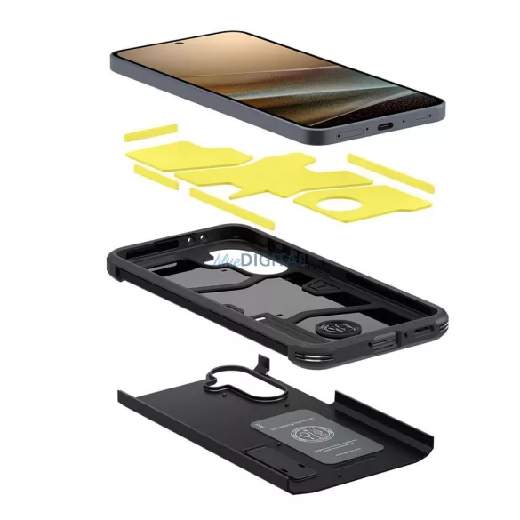 SPIGEN TOUGH ARMOR tok Samsung A36 5G-hez - fekete