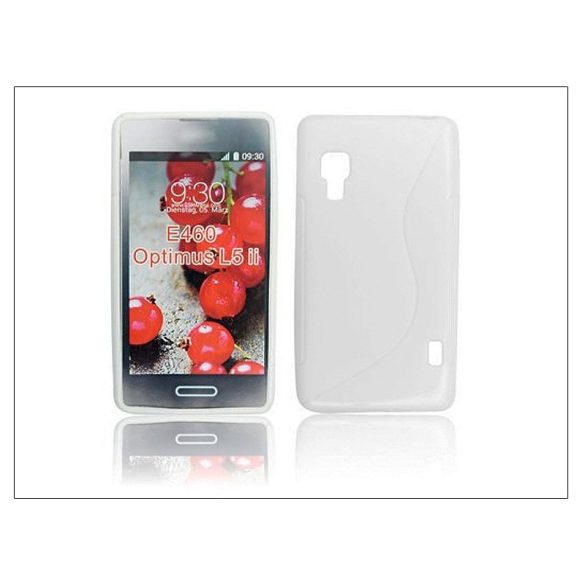 LG E460 Optimus L5 II szilikon hátlap - S-Line - fehér