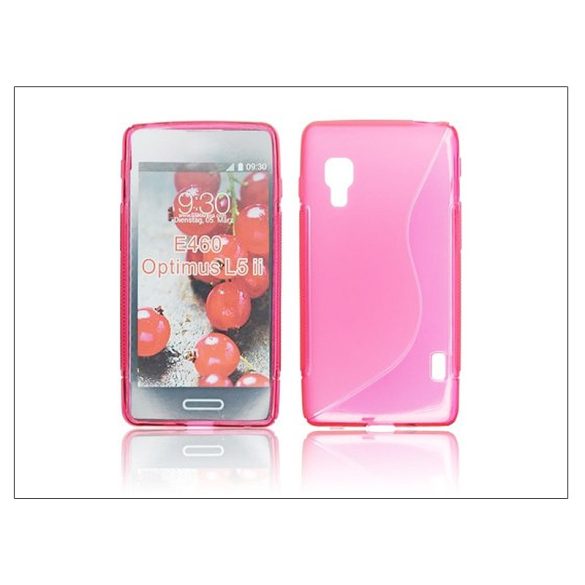 LG E460 Optimus L5 II szilikon hátlap - S-Line - pink