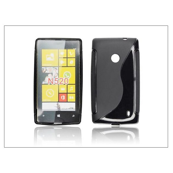 Nokia Lumia 520/525 szilikon hátlap - S-Line - fekete