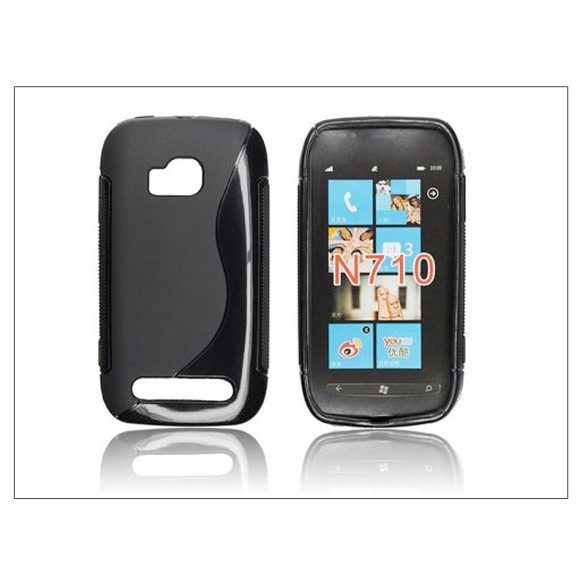 Nokia Lumia 710 szilikon hátlap - S-Line - fekete