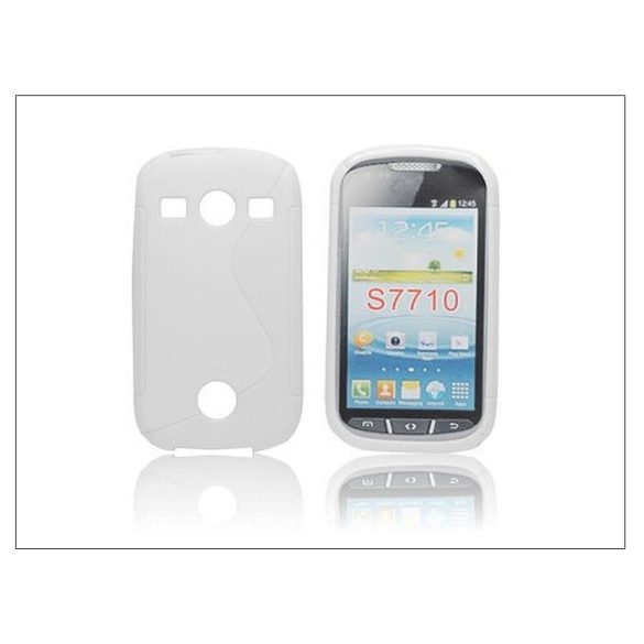 Samsung S7710 Galaxy Xcover 2 szilikon hátlap - S-Line - fehér