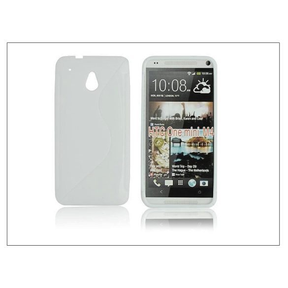 HTC One Mini (M4) szilikon hátlap - S-Line - fehér