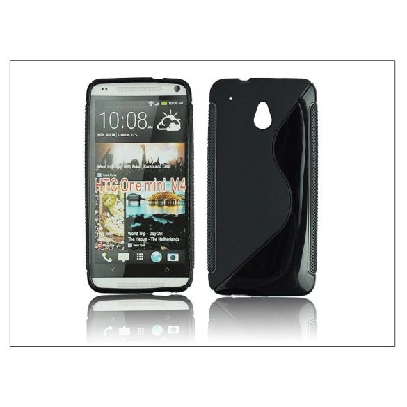 HTC One Mini (M4) szilikon hátlap - S-Line - fekete