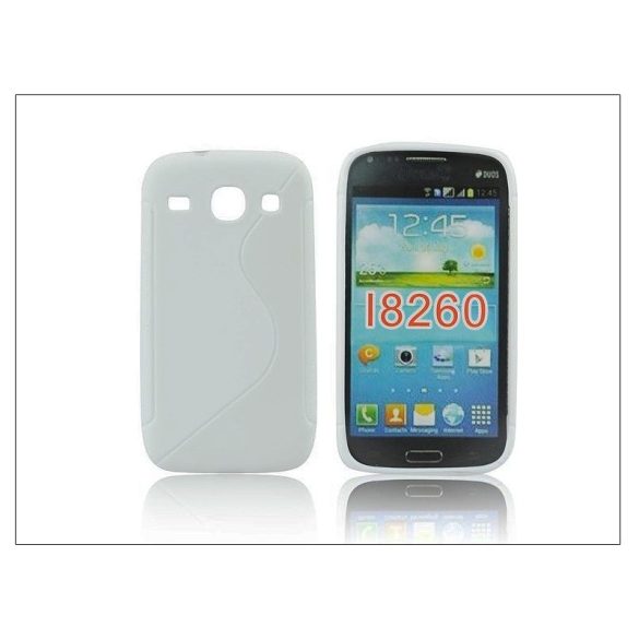 Samsung i8260 Galaxy Core szilikon hátlap - S-Line - fehér