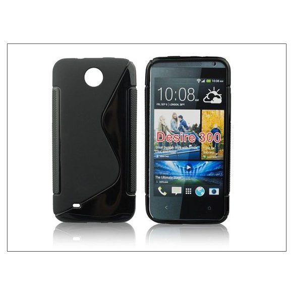 HTC Desire 300 szilikon hátlap - S-Line - fekete
