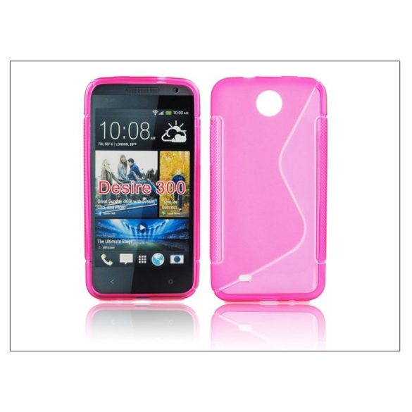 HTC Desire 300 szilikon hátlap - S-Line - pink