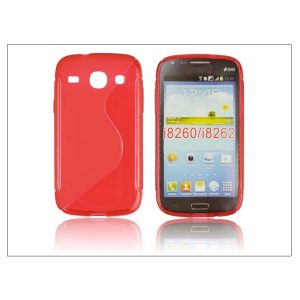 Samsung i8260 Galaxy Core szilikon hátlap - S-Line - piros