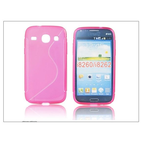 Samsung i8260 Galaxy Core szilikon hátlap - S-Line - pink