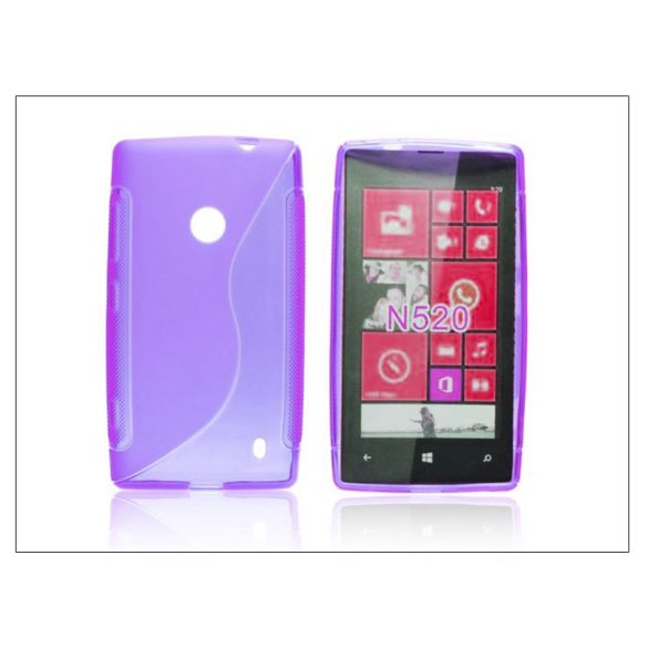 Nokia Lumia 520/525 szilikon hátlap - S-Line - lila