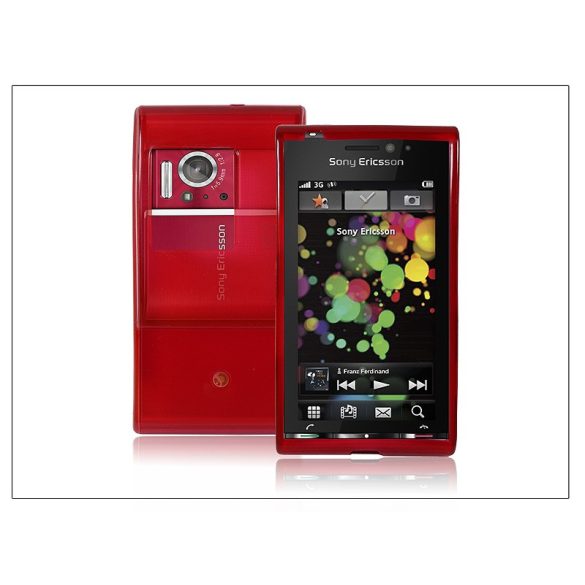 Sony Ericsson Satio U1 szilikon hátlap - piros - LUX