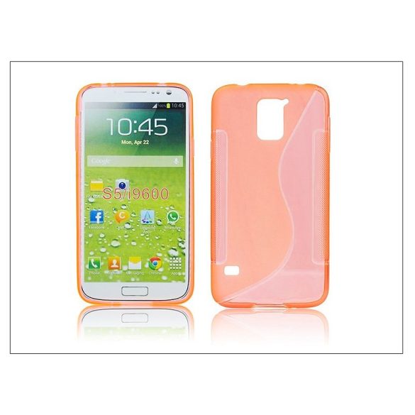 Samsung SM-G900 Galaxy S5 szilikon hátlap - S-Line - orange