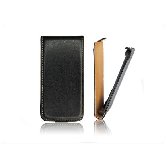 Slim Flip bőrtok - Samsung SM-G900 Galaxy S5 - fekete