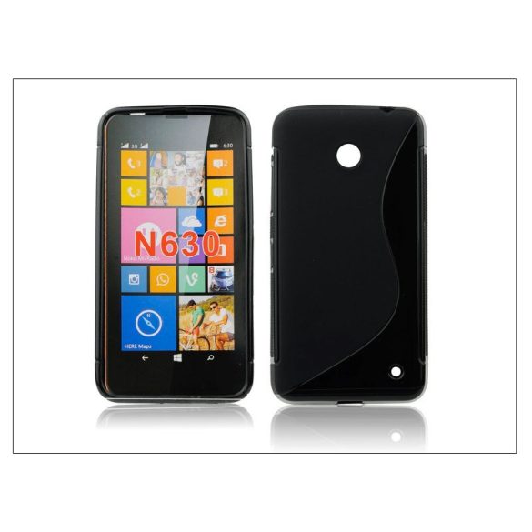 Nokia Lumia 630 szilikon hátlap - S-Line - fekete