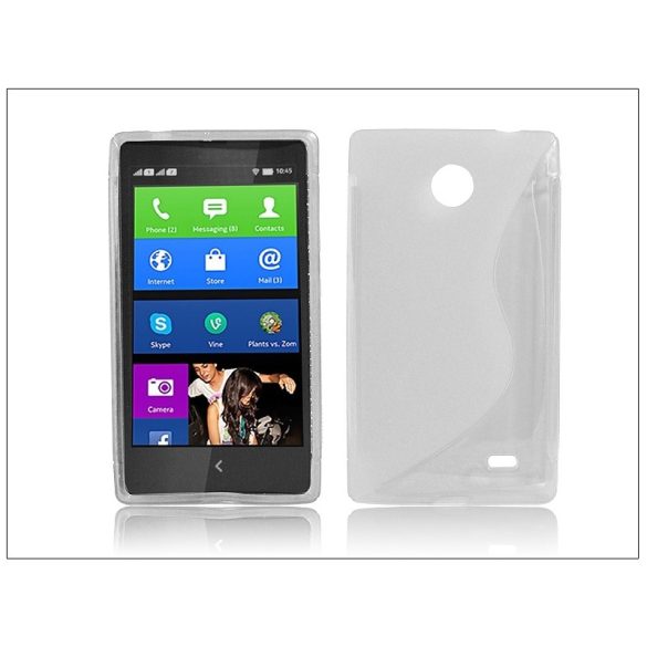Nokia X/X+ szilikon hátlap - S-Line - transparent