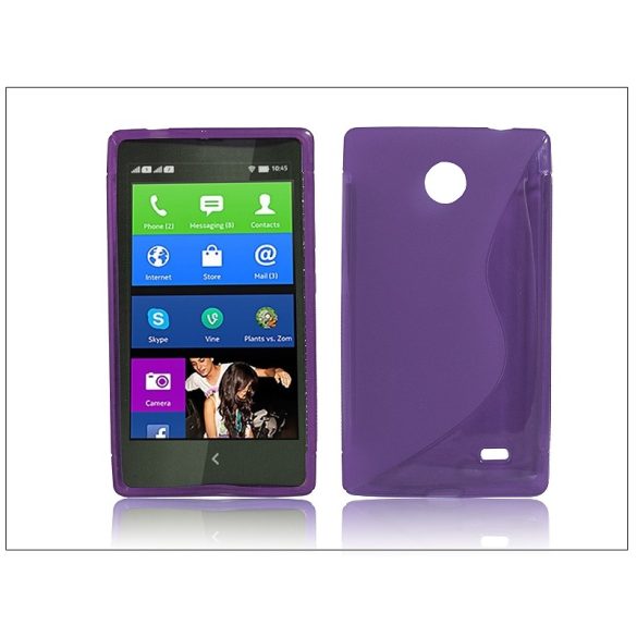 Nokia X/X+ szilikon hátlap - S-Line - lila