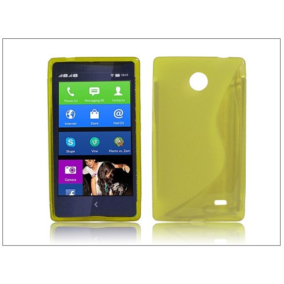 Nokia X/X+ szilikon hátlap - S-Line - sárga