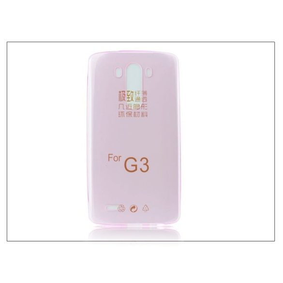 LG G3 D855 szilikon hátlap - Ultra Slim 0,3 mm - pink