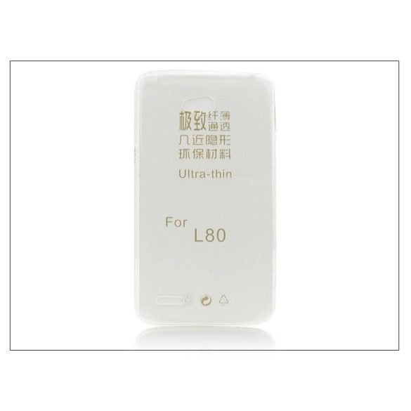 LG L80 Dual D373 szilikon hátlap - Ultra Slim 0,3 mm - transparent