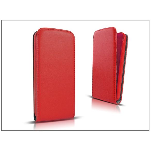 Slim Flexi Flip bőrtok - Samsung SM-G357FZ Galaxy Ace 4 - piros