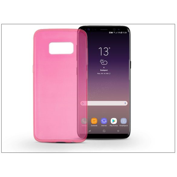 Samsung G955F Galaxy S8 Plus szilikon hátlap - Ultra Slim 0,3 mm - pink