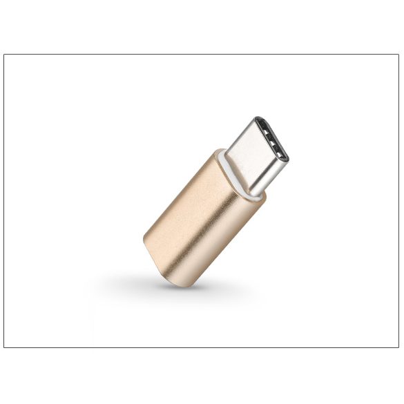Micro USB - USB Type-C adapter - Type-C 3.0 - arany
