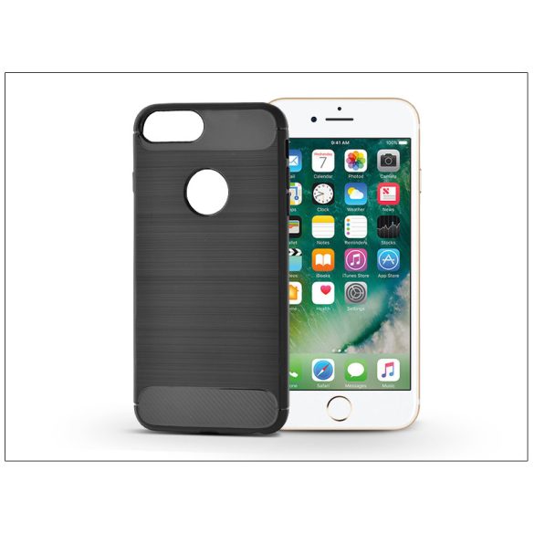 Apple iPhone 7/iPhone 8 szilikon hátlap - Carbon - fekete