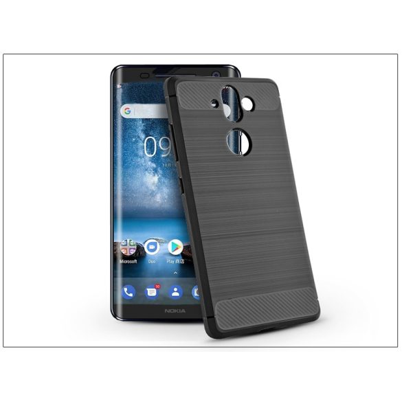 Nokia 9 szilikon hátlap - Carbon - fekete