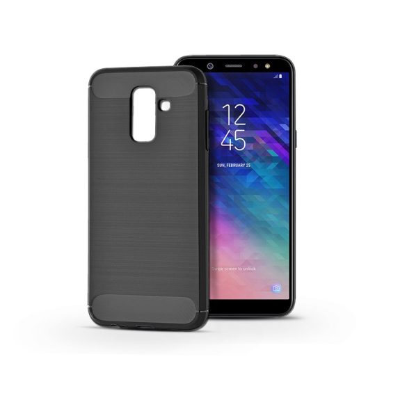 Samsung A605 Galaxy A6 Plus (2018) szilikon hátlap - Carbon - fekete