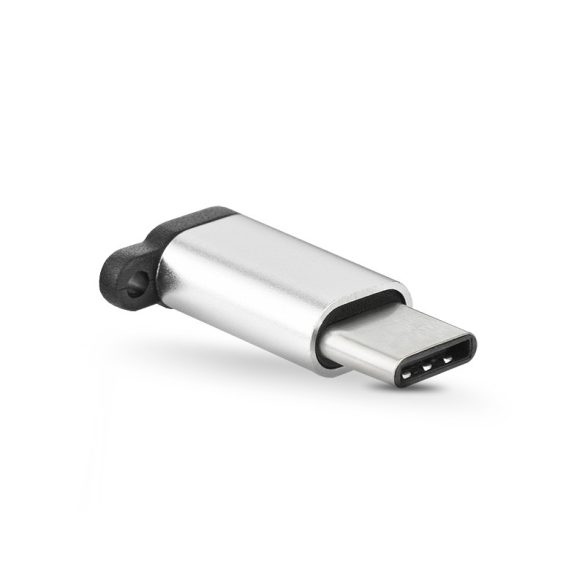 Micro USB - USB Type-C adapter - ezüst