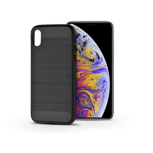 Apple iPhone XS Max szilikon hátlap - Carbon - fekete