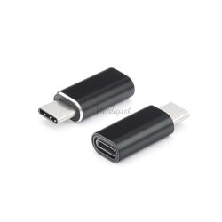 USB Type-C - Lightning adapter - fekete