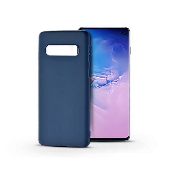 Samsung G973U Galaxy S10 szilikon hátlap - Soft - kék